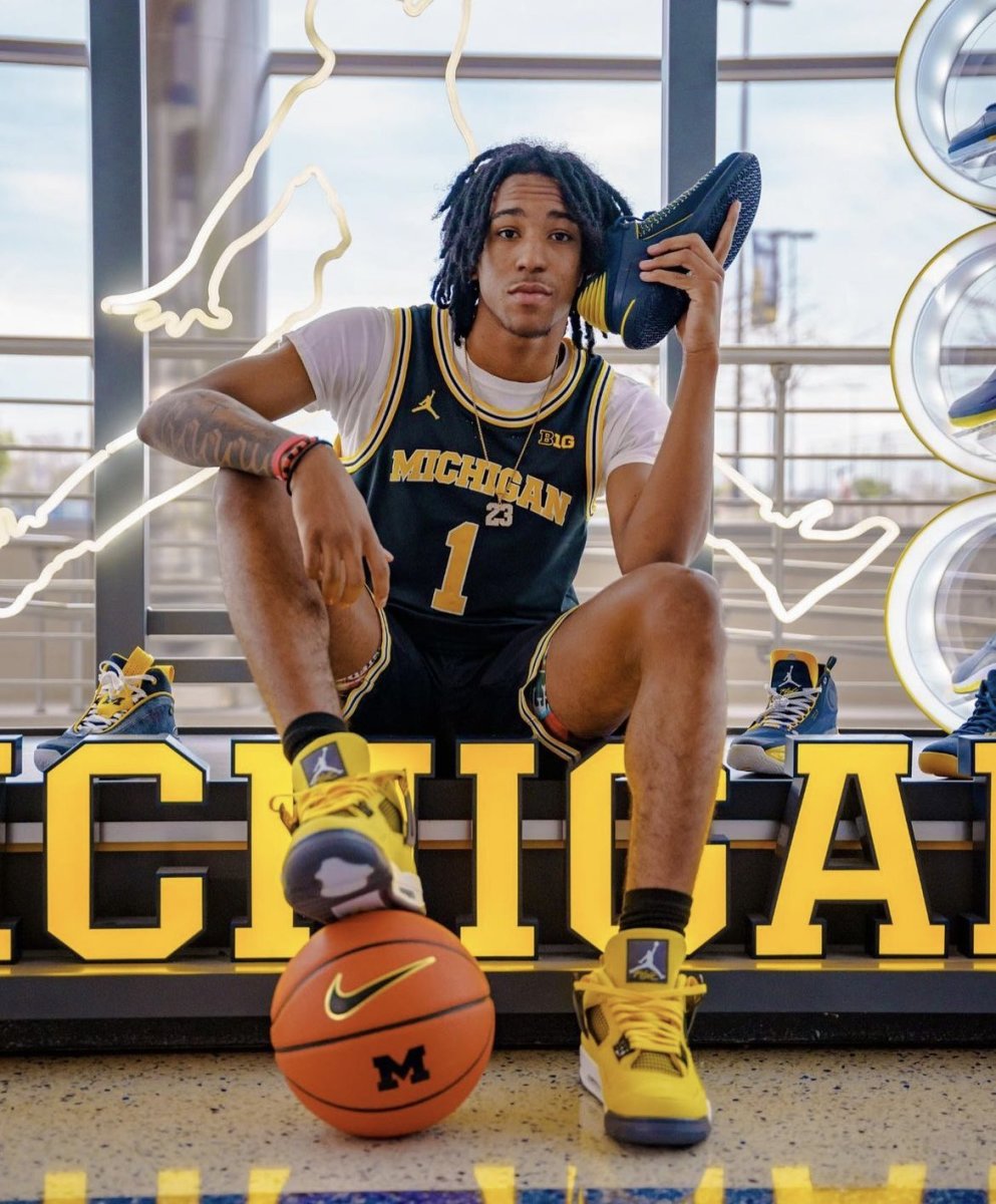 Boogie Fland on his offical visit to Michigan 